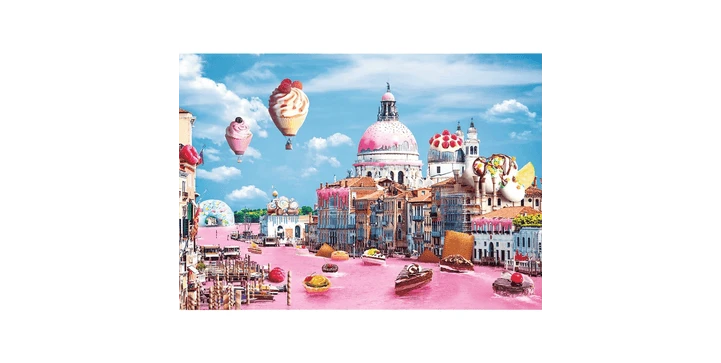 Trefl Puzzle 1000 – Funny Cities / Süßigkeiten In Venedig 4 Trefl Puzzle 1000 – Funny Cities / Süßigkeiten In Venedig – Bild 2
