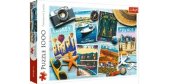 Trefl Puzzle 1000 – Urlaubs Postkarten