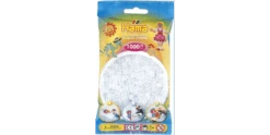 Hama Kleiner Perlenbeutel Transparent Weiß Classic