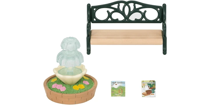 Sylvanian Families Gartenbank Mit Springbrunnen 4 Sylvanian Families Gartenbank Mit Springbrunnen – Bild 2