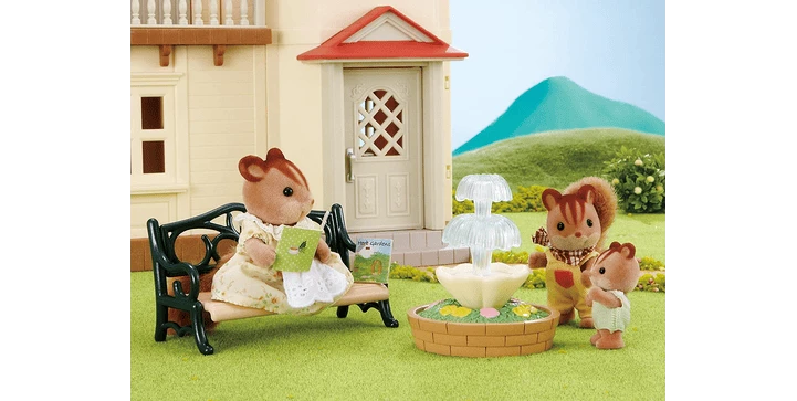 Sylvanian Families Gartenbank Mit Springbrunnen 5 Sylvanian Families Gartenbank Mit Springbrunnen – Bild 3