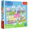 Trefl 4 In 1 Puzzle 12 + 15 + 20 + 24 Teile – Peppa Pig -Schleich Verkaufsgeschäft 34359 300 01