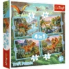 Trefl 4 In 1 Puzzle 12 + 15 + 20 + 24 Teile – Dinosaurier -Schleich Verkaufsgeschäft 34609