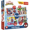 Trefl 4 In 1 Puzzle 12 + 15 + 20 + 24 Teile – Marvel Spidey -Schleich Verkaufsgeschäft 34611