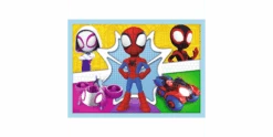 Trefl 4 In 1 Puzzle 12 + 15 + 20 + 24 Teile – Marvel Spidey -Schleich Verkaufsgeschäft 34611 3