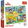 Trefl 4 In 1 Puzzle 12 + 15 + 20 + 24 Teile – Mickey Mouse Und Freunde -Schleich Verkaufsgeschäft 34616