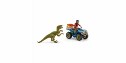 Schleich 41466 Dinosaurs: Flucht Auf Quad Vor Velociraptor