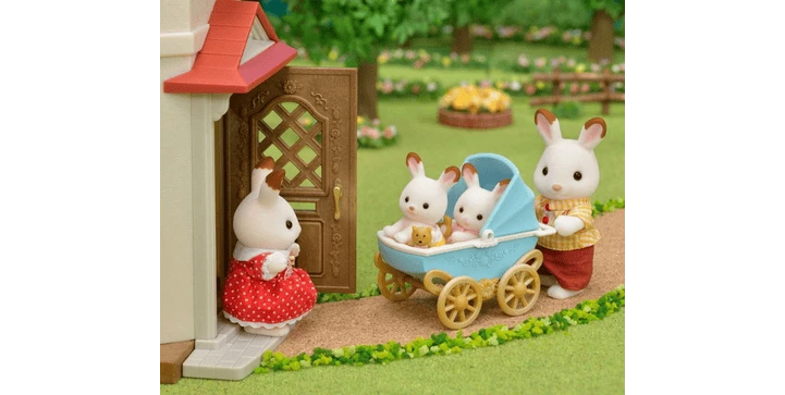 Sylvanian Families Schokoladenhasen Zwillinge Mit Kinderwagen NEU 5 Sylvanian Families Schokoladenhasen Zwillinge Mit Kinderwagen NEU – Bild 3