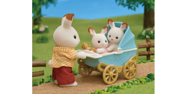 Sylvanian Families Schokoladenhasen Zwillinge Mit Kinderwagen NEU 6 Sylvanian Families Schokoladenhasen Zwillinge Mit Kinderwagen NEU – Bild 4