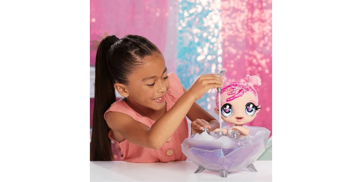 MGA Glitter Babyz Doll Farbwechsel Sprudelbadewanne 5 MGA Glitter Babyz Doll Farbwechsel Sprudelbadewanne – Bild 3