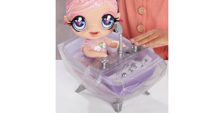 MGA Glitter Babyz Doll Farbwechsel Sprudelbadewanne 6 MGA Glitter Babyz Doll Farbwechsel Sprudelbadewanne – Bild 4