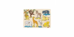 GOKI Steckpuzzle Afrikanische Tierkinder