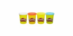 Hasbro Play-Doh 4er-Pack CLASSIC Grundfabren (blau,gelb,rot,weiss) Je 112g, Knet -Schleich Verkaufsgeschäft 6508 1