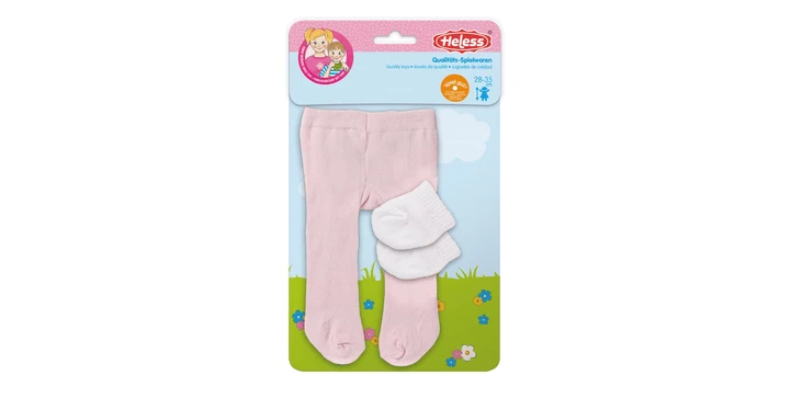 Heless Strumpfhose Mit Söckchen, Gr. 28-35cm, Pink/Weiß, Rosa/Blau Oder Blau/Rosa 4 Heless Strumpfhose Mit Söckchen, Gr. 28-35cm, Pink/Weiß, Rosa/Blau Oder Blau/Rosa – Bild 2