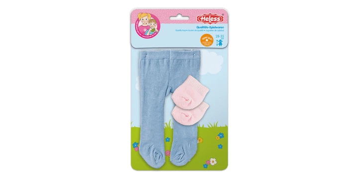 Heless Strumpfhose Mit Söckchen, Gr. 28-35cm, Pink/Weiß, Rosa/Blau Oder Blau/Rosa 5 Heless Strumpfhose Mit Söckchen, Gr. 28-35cm, Pink/Weiß, Rosa/Blau Oder Blau/Rosa – Bild 3