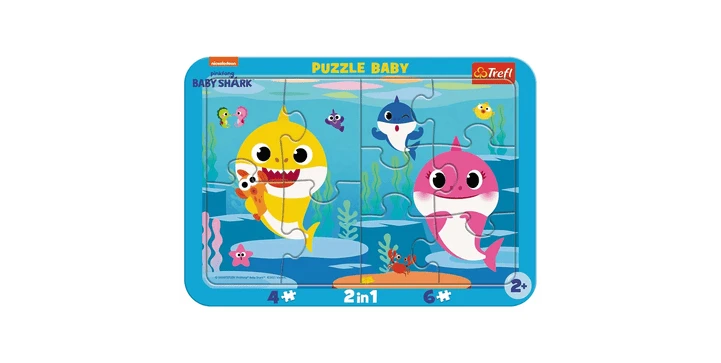 Trefl 2 In 1 Baby Puzzle 4 + 6 Teile Happy Sharks 3 Trefl 2 In 1 Baby Puzzle 4 + 6 Teile Happy Sharks