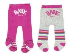 BABY Born Trend Strumpfhose 2er Pack - Pink/Grau, Rot/Grau Oder Blau -Schleich Verkaufsgeschäft 827000 1