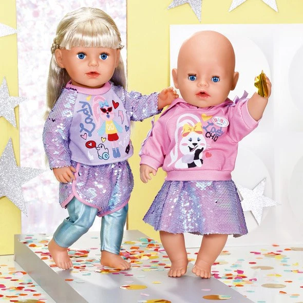 BABY Born Fashion Combi Am Kleiderbügel - Kapuzenshirt Und Rock Oder Longsleeve Und Hose 7 BABY Born Fashion Combi Am Kleiderbügel - Kapuzenshirt Und Rock Oder Longsleeve Und Hose – Bild 5