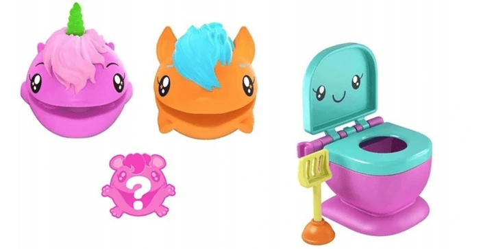 Mattel Pooparoos Familyroos Multi Pack Toilet / Pink 4 Mattel Pooparoos Familyroos Multi Pack Toilet / Pink – Bild 2