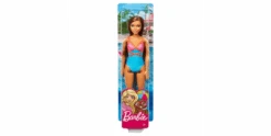 Mattel Barbie Beach Puppe Mit Blauem Badeanzug