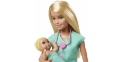 Barbie Kinderärztin Puppe (blond) Und Spielset -Schleich Verkaufsgeschäft gkh23 4