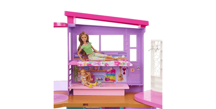 Barbie Malibu Ferien-Haus Klappbar 5 Barbie Malibu Ferien-Haus Klappbar – Bild 3