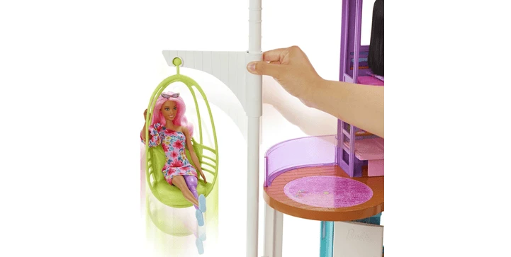 Barbie Malibu Ferien-Haus Klappbar 7 Barbie Malibu Ferien-Haus Klappbar – Bild 5