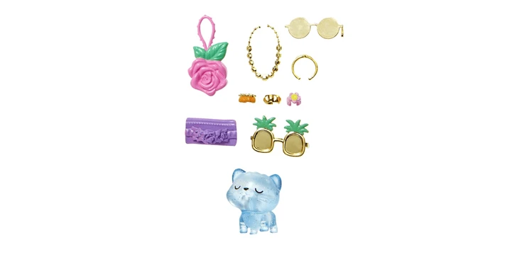 Barbie Extra Fancy Puppe Im Blauen Kleid Mit Blumenmuster 5 Barbie Extra Fancy Puppe Im Blauen Kleid Mit Blumenmuster – Bild 3