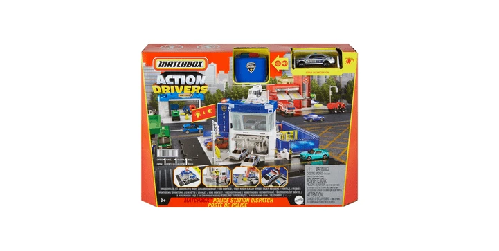 MATTEL Matchbox Action Drivers Police Station Playset 3 MATTEL Matchbox Action Drivers Police Station Playset