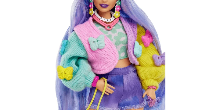 Barbie Extra Doll 20 - Lavendelfarbenes Haar/Schmetterlings Haarspange 6 Barbie Extra Doll 20 - Lavendelfarbenes Haar/Schmetterlings Haarspange – Bild 4
