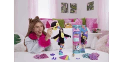 Barbie Cutie Reveal Dschungel - Puppe Im Tukan-Kostüm Mit Farbwechsel -Schleich Verkaufsgeschäft hkr00 6